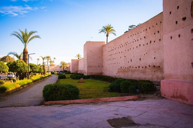 Paysage automnal à Marrakech